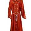 Vendor-unknown One Piece Robe - Red & Gold Costumes