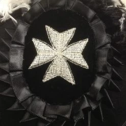 Vendor-unknown Knights Of St. John Cross Rosette Silver Machine Knights Of St John