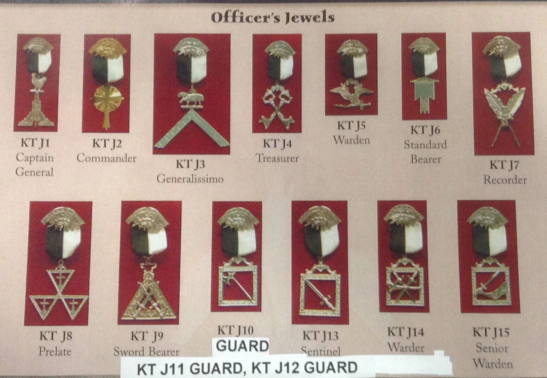 Vendor-unknown Knight Templar KT Officer's Jewel Set