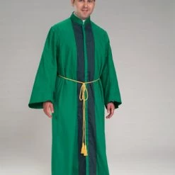 Vendor-unknown One Piece Robe - Standing Collar