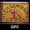 Vendor-unknown Gold Belt Buckle - Red Passion Cross