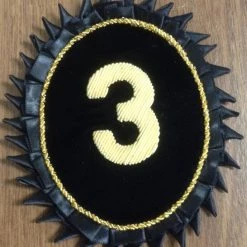 Vendor-unknown Knight Templar Rosette - Commandery Number In Gold Bullion
