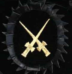 Vendor-unknown Knights Of St. John Crossed Swords Rosette Gold Machine