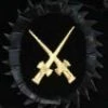 Vendor-unknown Knights Of St. John Crossed Swords Rosette Gold Machine