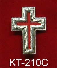 Vendor-unknown 2" Silver Metal Passion Cross Pin Knight Templar