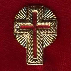 Vendor-unknown 1" Gold Metal Passion Cross With Rays