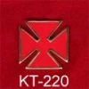 Vendor-unknown Knight Templar 1" Red Enamel Templar Cross - Clutch Back