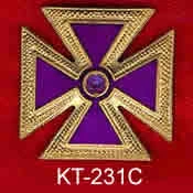 Vendor-unknown Knight Templar 2" Purple Enamel Templar Cross