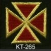 Vendor-unknown Machine Embroidered Gold Templar Cross Knight Templar