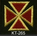 Vendor-unknown Machine Embroidered Gold Templar Cross Knight Templar