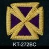Vendor-unknown Purple Templar Cap Cross With Gold Bullion Knight Templar
