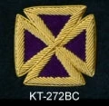 Vendor-unknown Purple Templar Cap Cross With Gold Bullion Knight Templar