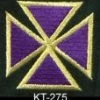 Vendor-unknown Machine Embroidered Purple Templar Cross