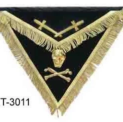Vendor-unknown Apron - Gold Skull & Crossbones With Fringe Knight Templar