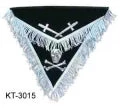 Vendor-unknown Apron - Silver Skull & Crossbones With Fringe