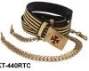 Vendor-unknown Knight Templar Black Belt With Black & Gold Lace