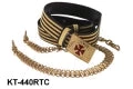 Vendor-unknown Knight Templar Black Belt With Black & Gold Lace
