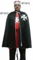 Vendor-unknown Knight Templar Order Of Malta Black Satin Mantle