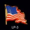 Vendor-unknown Waving US Flag Lapel Pin