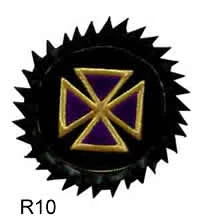 Vendor-unknown Rosette - Purple Templar Cross