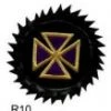 Vendor-unknown Rosette - Purple Templar Cross