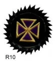 Vendor-unknown Rosette - Purple Templar Cross