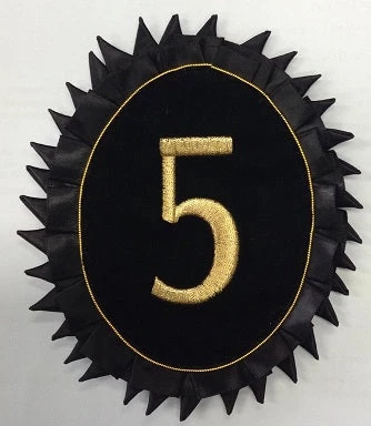 Vendor-unknown Knight Templar Rosette - Commandery Number In Gold Machine