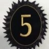 Vendor-unknown Knight Templar Rosette - Commandery Number In Gold Machine