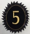 Vendor-unknown Knight Templar Rosette - Commandery Number In Gold Machine
