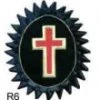 Vendor-unknown Rosette - Gold Passion Cross Knight Templar