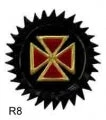 Vendor-unknown Knight Templar Rosette - Red Templar Cross