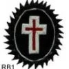 Vendor-unknown Rosette - Silver Bullion Passion Cross Knight Templar