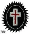 Vendor-unknown Rosette - Silver Bullion Passion Cross Knight Templar