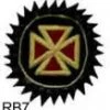 Vendor-unknown Rosette - Red Bullion Templar Cross Knight Templar