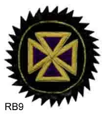 Vendor-unknown Rosette - Purple Bullion Templar Cross