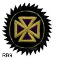 Vendor-unknown Rosette - Purple Bullion Templar Cross