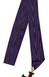 Vendor-unknown Member Jewel On Purple Moire Ribbon Collar