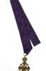 Vendor-unknown Sovereign/Past Sovereign Jewel On Purple Moire Ribbon Collar