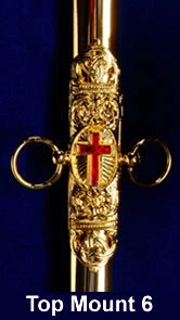 Vendor-unknown Top Mount 6 Sword Scabbard Mounts