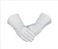 Vendor-unknown Knight Templar WHITE LEATHER GAUNTLET GLOVES